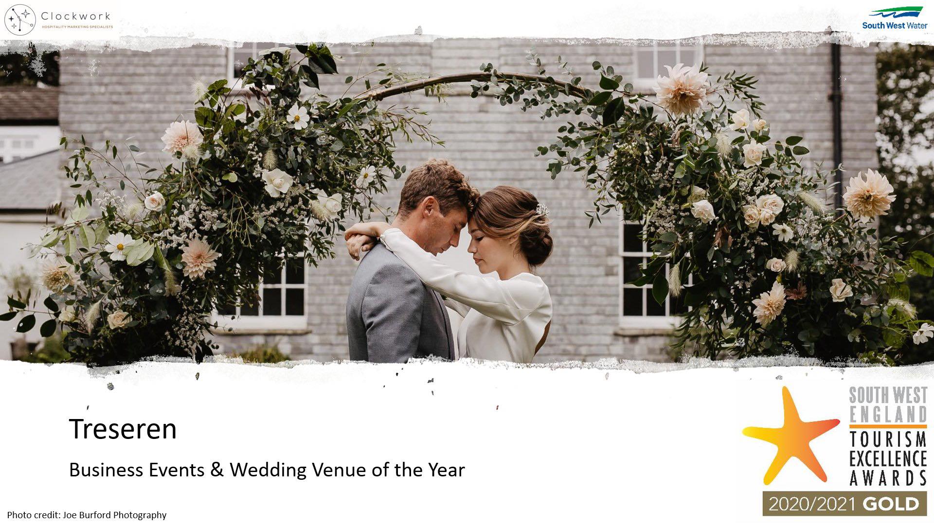 Treseren south west wedding venue of the year