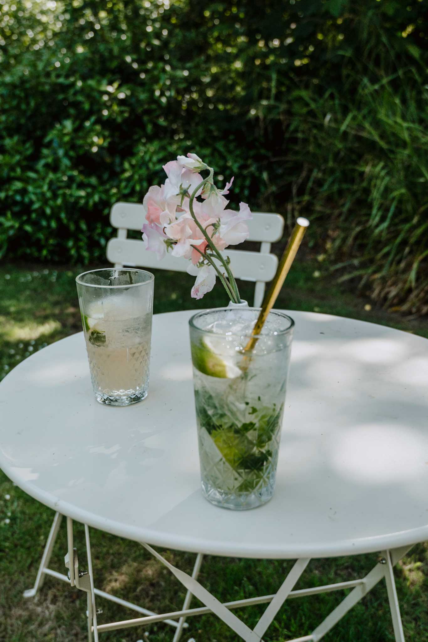 mojito cocktail in the sunshine at Treseren Cornwall