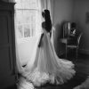 E & W Couture sustainable wedding dress at Treseren small wedding venue in Cornwall