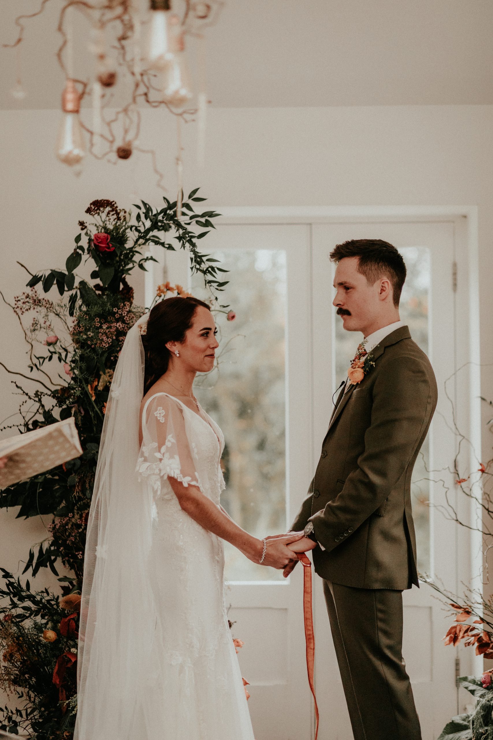 Happy wedding couple wheelchair accessible wedding venue Cornwall