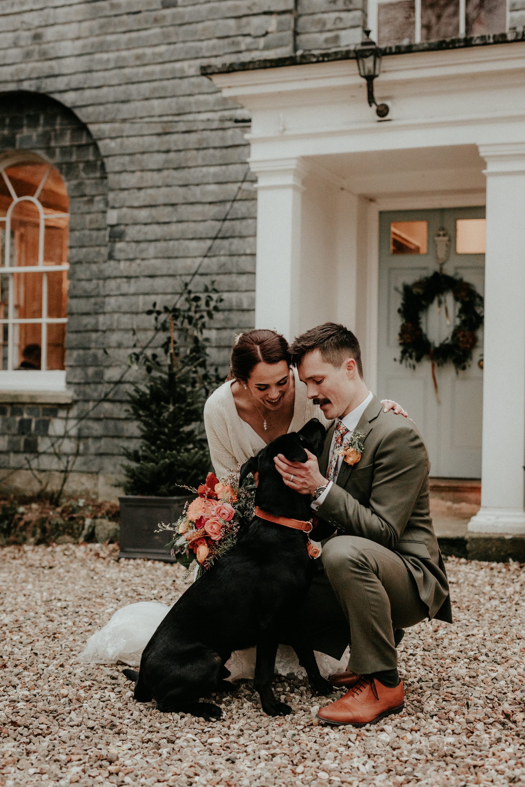 couple and happy dog wheelchair accessible wedding venue Cornwall
