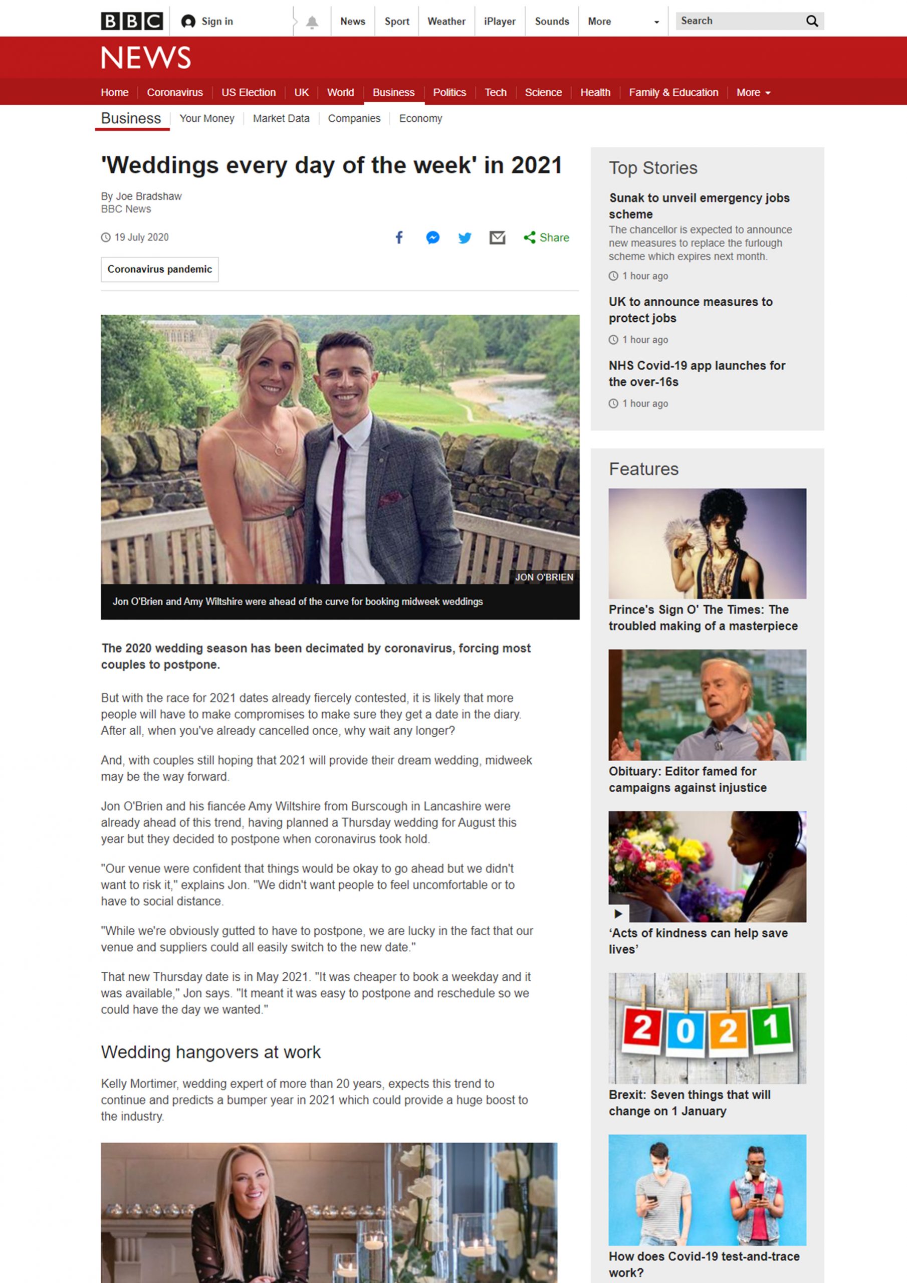Small Weddings BBC article