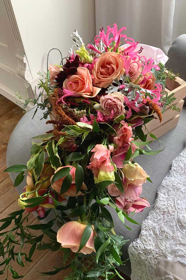 colourful wedding flowers