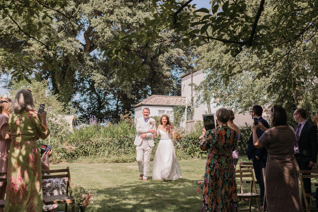 small wedding ceremony outdoors UK