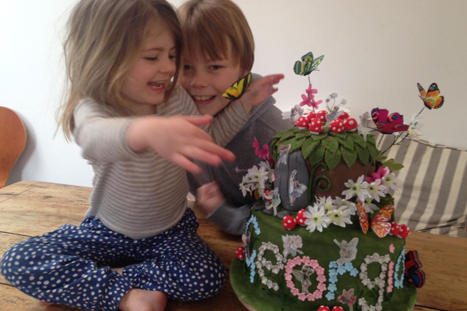 Little girl fairy birthday cake