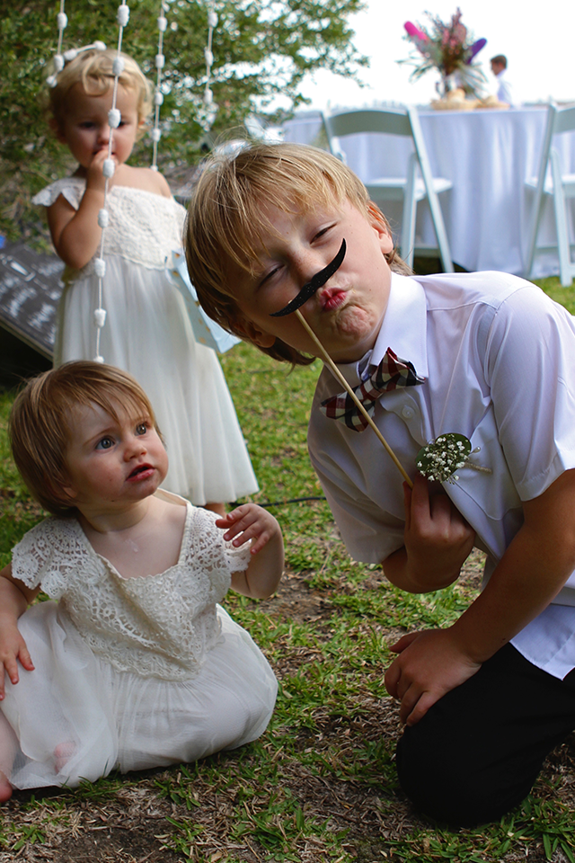 boy and girl wedding guests children